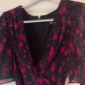 Tommy Hilfiger Black Dress with Pink Floral Design